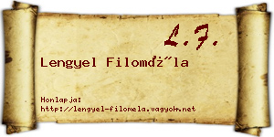 Lengyel Filoméla névjegykártya
